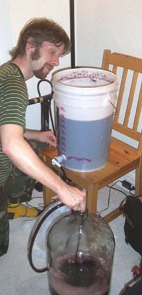 Racking homemade wine